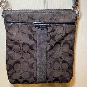 Coach Signature Black Messenger Bag